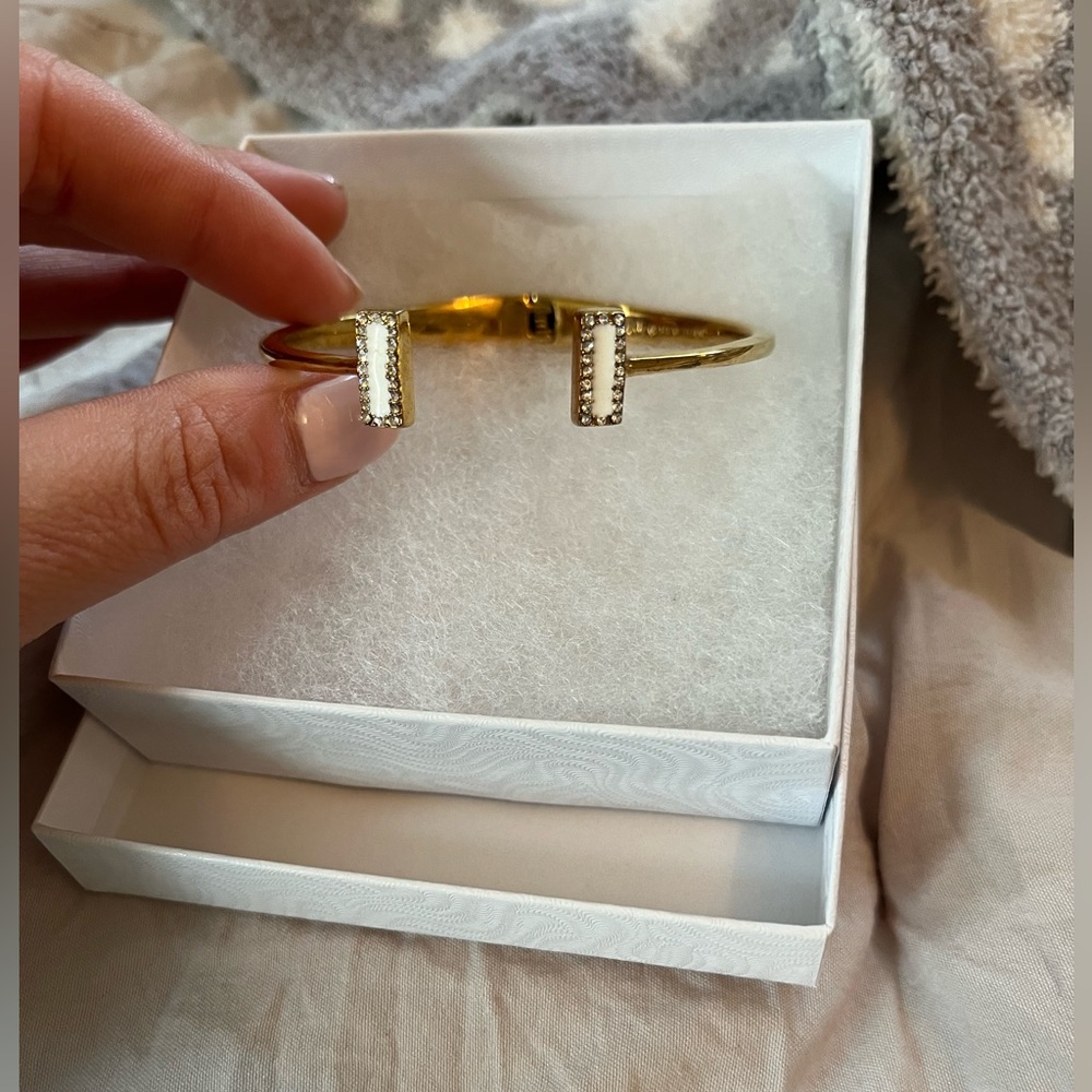 Kate Spade gold bracelet with jewel accent